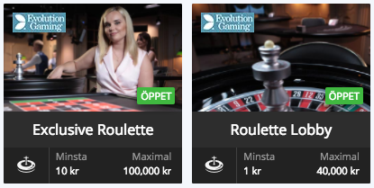 spela roulette live